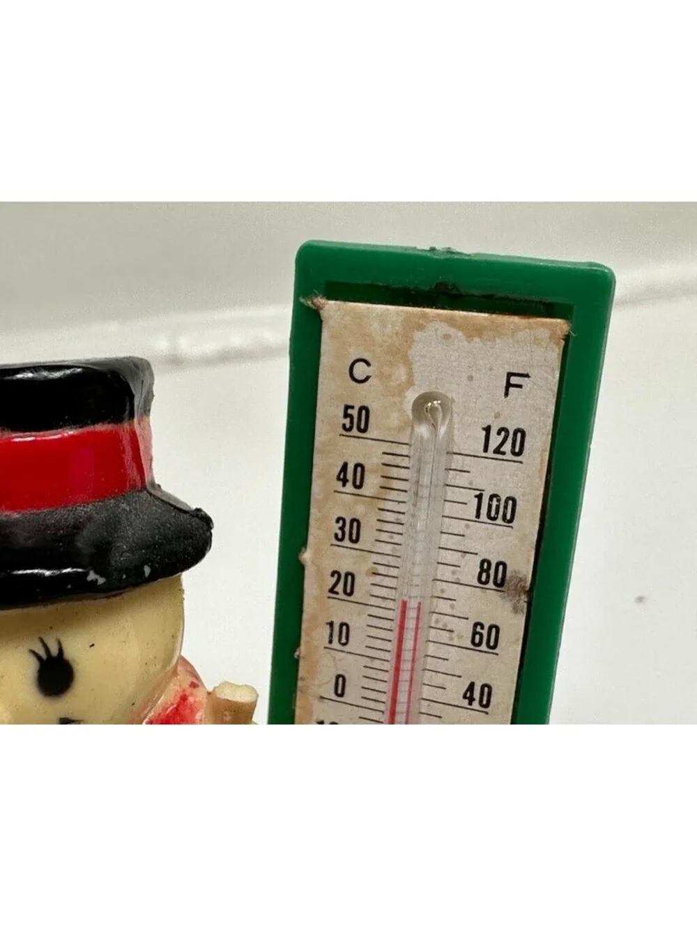 vintage Enesco snowman calendar Thermometer Countdown 1979 Hong Kong